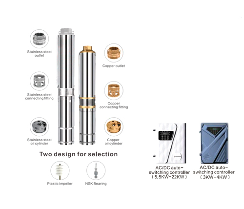 4ADPC AC/DC Hybrid Motor Plastic Impeller Solar Deep Well Pump 4ADPC AC/DC Hybrid Motor Plastic Impeller Solar Deep Well Pump