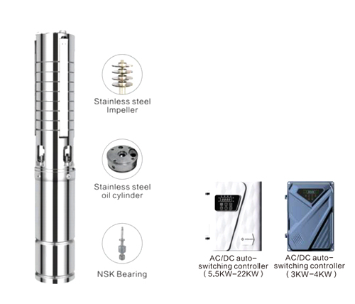 4ADSC AC/DC Brushless Motor Stainless Steel Impeller Deep Well Pump 4ADSC AC/DC Brushless Motor Stainless Steel Impeller Deep Well Pump