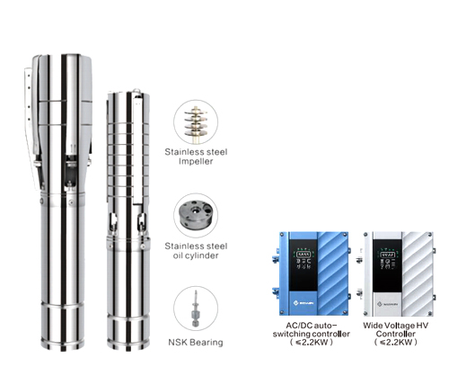 4/6HVSC Wide Voltage DC Powered Submersible Solar Deep Well Pump