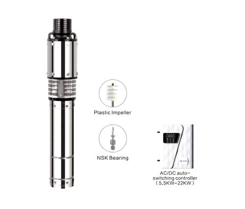 6ADPC AC/DC Brushless Motor Solar Deep Well Pump With Plastic Impeller 6ADPC AC/DC Brushless Motor Solar Deep Well Pump With Plastic Impeller