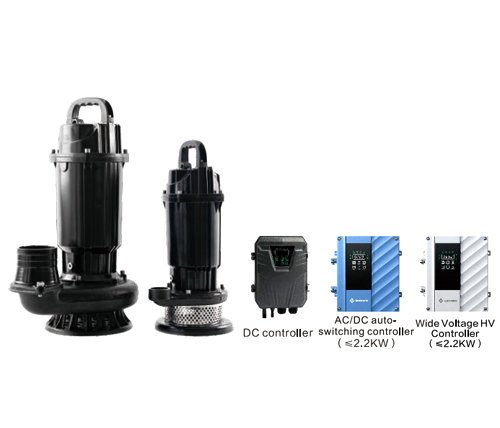 HVQD Seires Wide Voltage Brushless Motor Solar Aluminum Submersible Pump with Closed Impeller